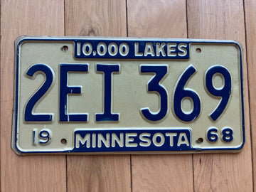 1968 Minnesota License Plate