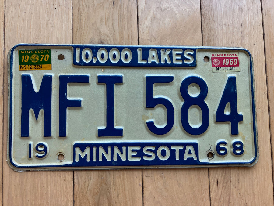 1968 Minnesota License Plate