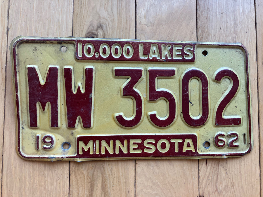 1962 Minnesota License Plate