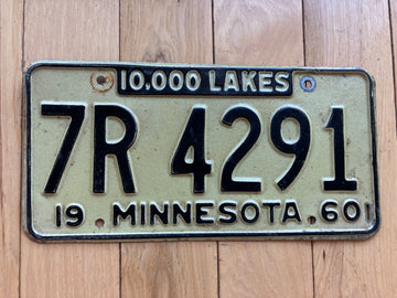 1960 Minnesota License Plate