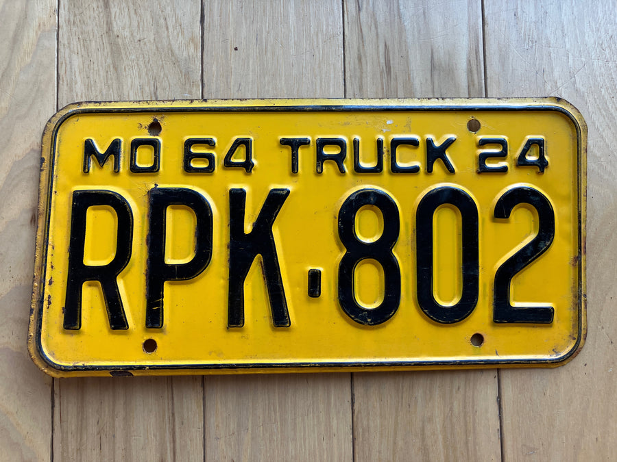 1964 Missouri Truck License Plate