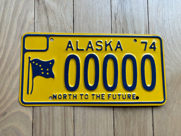 1974 Alaska Sample License Plate