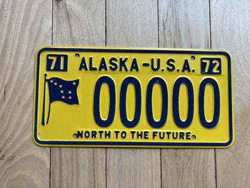 1971 Alaska Sample License Plate