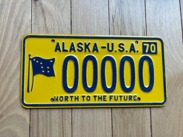 1970 Alaska Sample License Plate