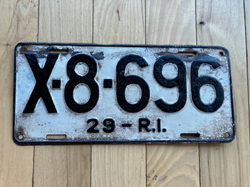 1929 Rhode Island License Plate