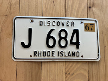 1967 Rhode Island License Plate