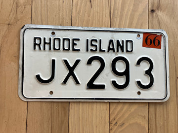 1966 Rhode Island License Plate