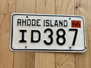 1966 Rhode Island License Plate