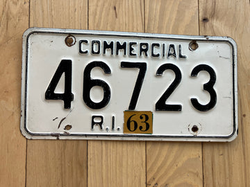 1963 Rhode Island License Plate