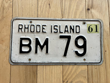 1961 Rhode Island License Plate