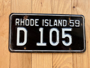 1959 Rhode Island License Plate