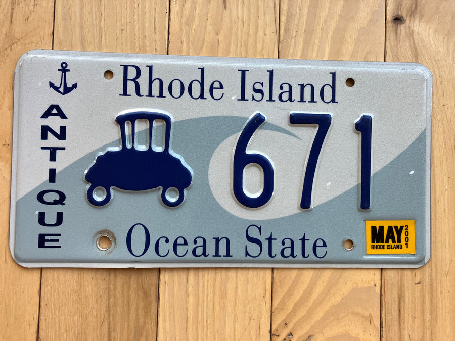 2001 Rhode Island Antique License Plate