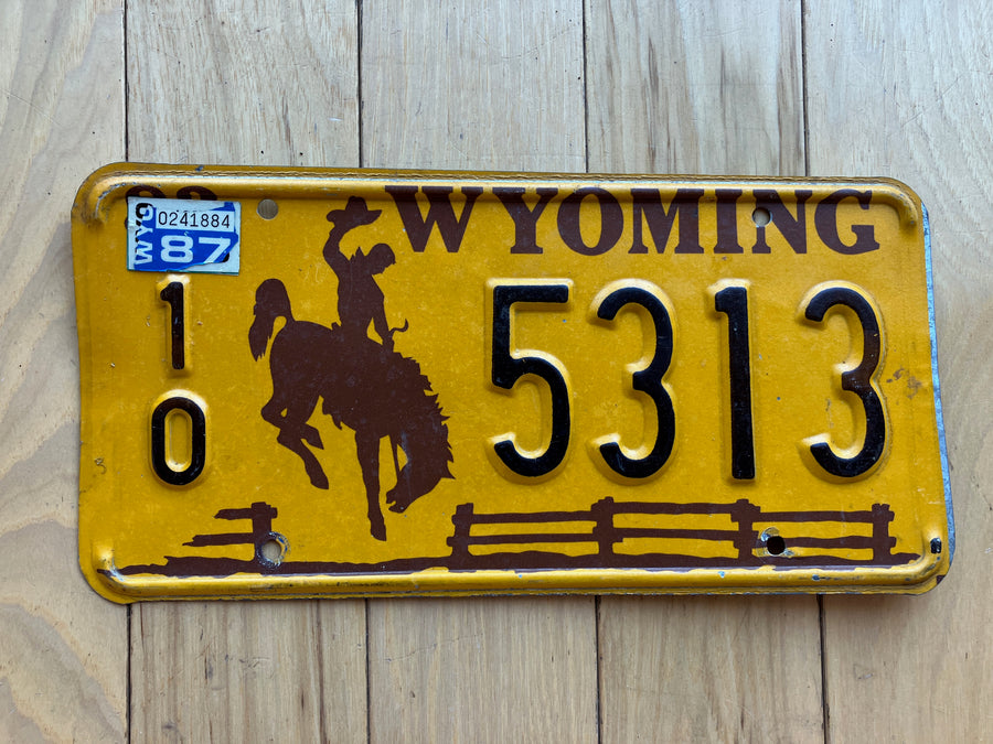 1987 Wyoming License Plate