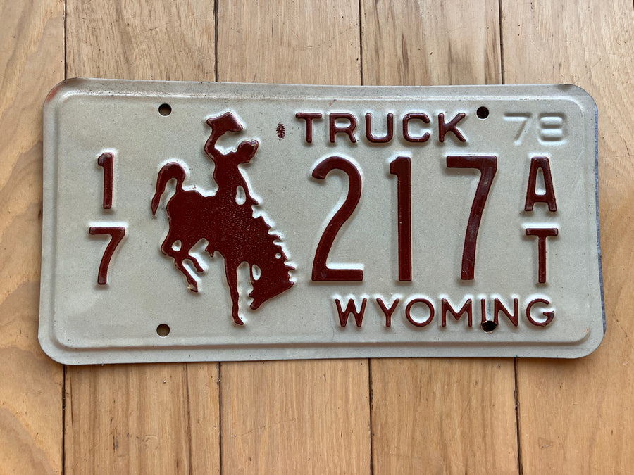 1978 Wyoming Truck License Plate