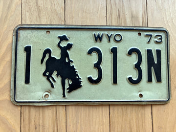 1973 Wyoming License Plate