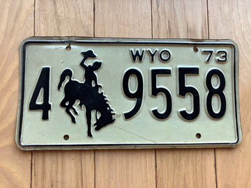 1973 Wyoming License Plate