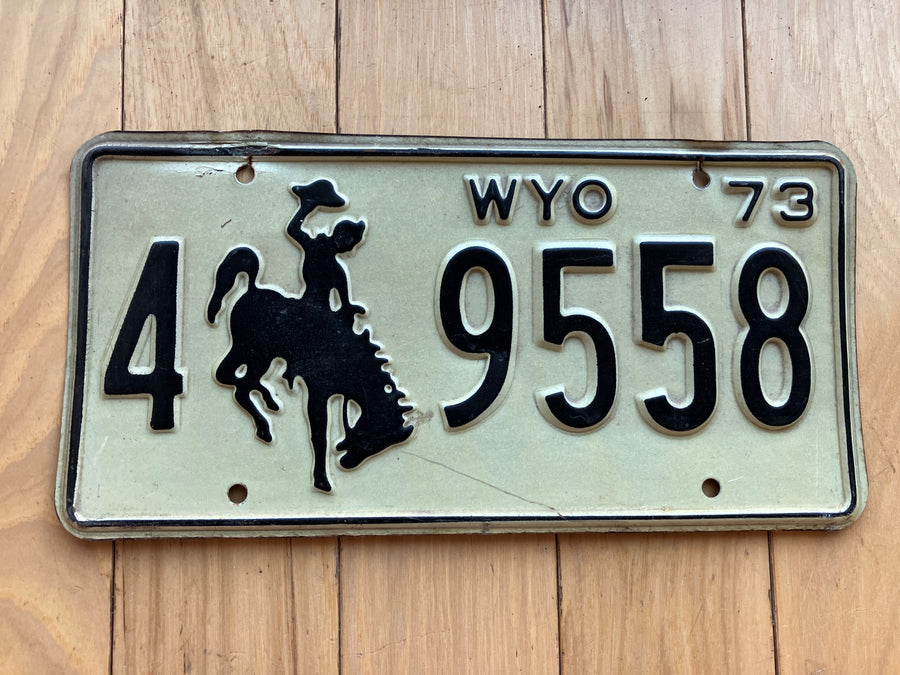 1973 Wyoming License Plate