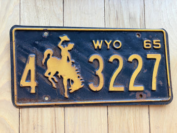 1965 Wyoming License Plate