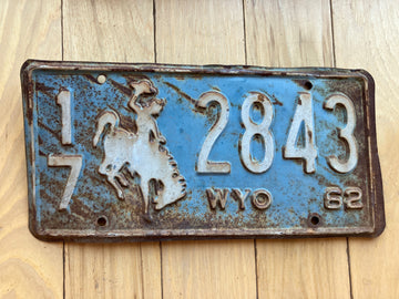 1962 Wyoming License Plate