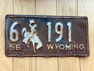 1956 Wyoming License Plate