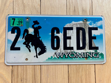 2009 Wyoming License Plate - 2 6EDE (2 Succeed?)