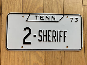 1973 Tennessee Sheriff License Plate - Low Number