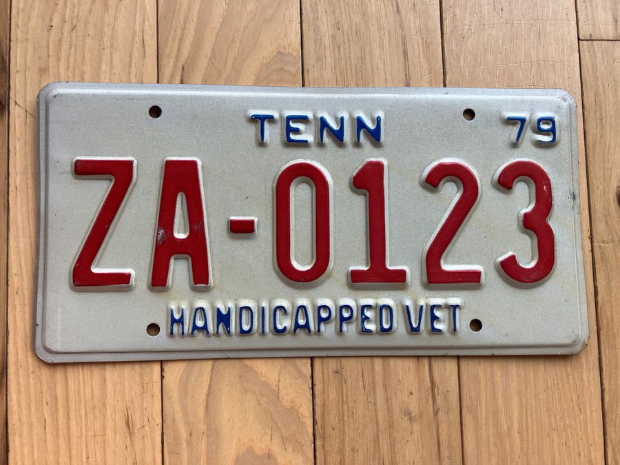 1979 Tennessee Handicapped Veteran License Plate