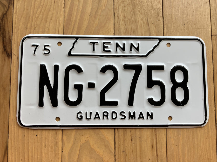 1975 Tennessee Guardsman License Plate