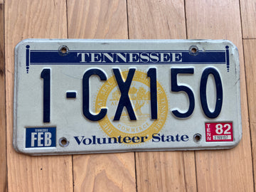 1982 Tennessee License Plate