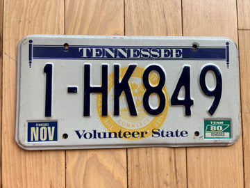 1980 Tennessee License Plate