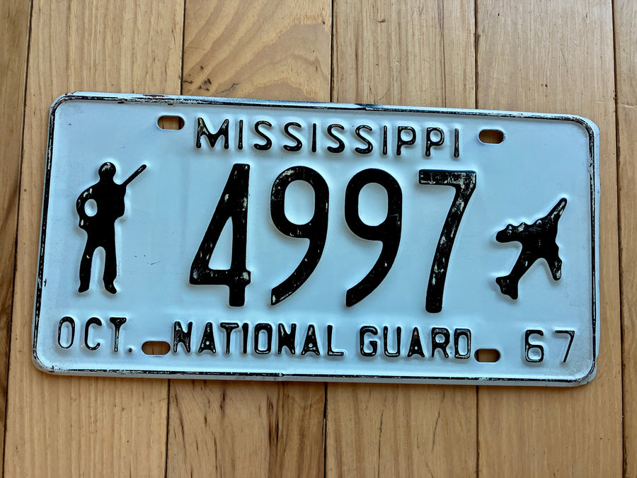 1967 Mississippi National Guard License Plate