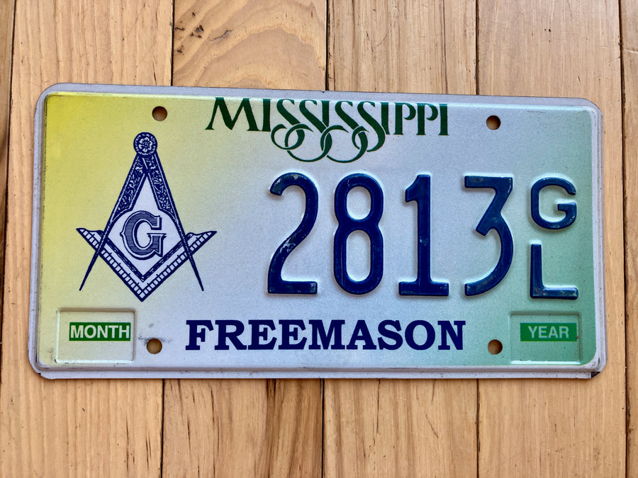 Mississippi Freemason License Plate