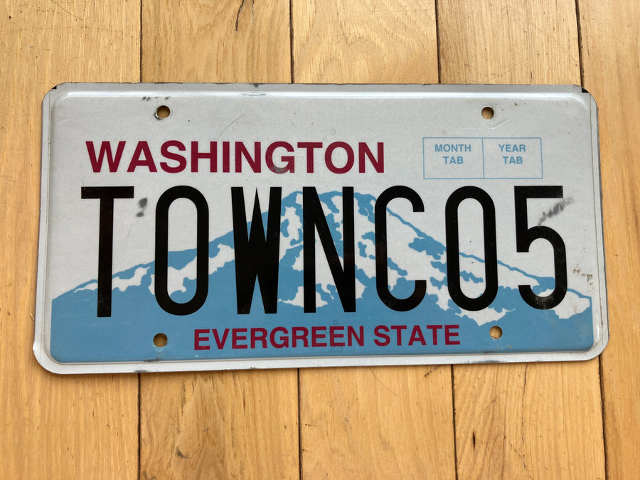Washington State Vanity License Plate - TOWNCO5