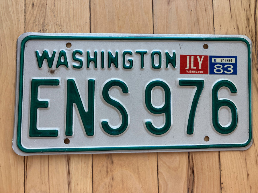 1968 to 1986 Washington State License Plate W/ 1983 Tab