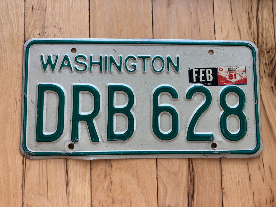 1968 to 1986 Washington State License Plate W/ 1981 Tab