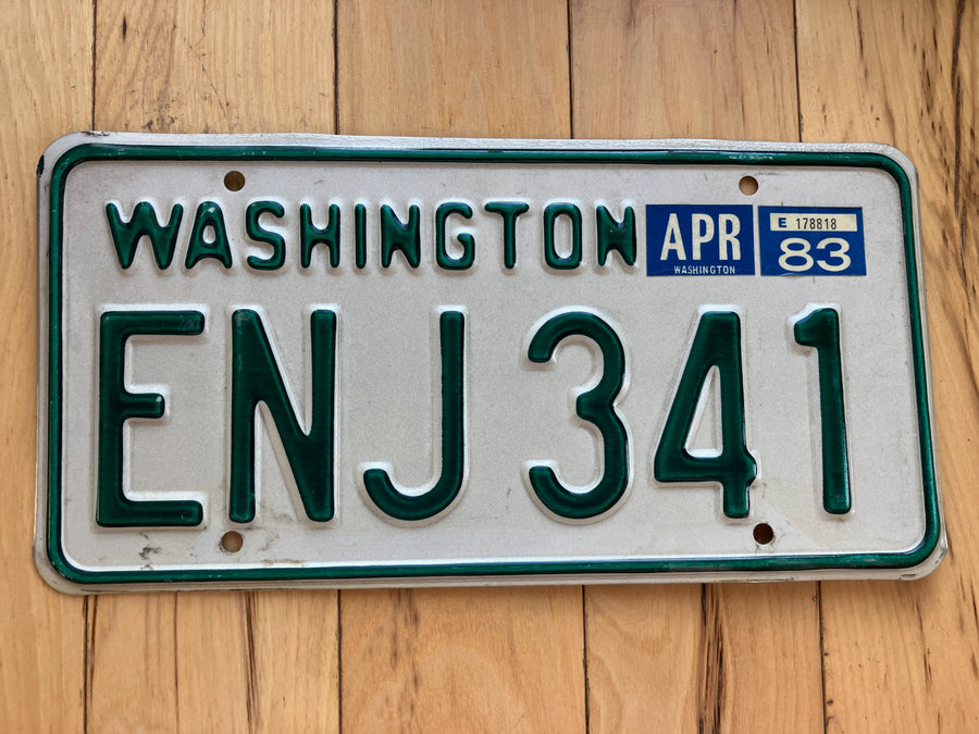 1968 to 1986 Washington State License Plate W/ 1983 Tab