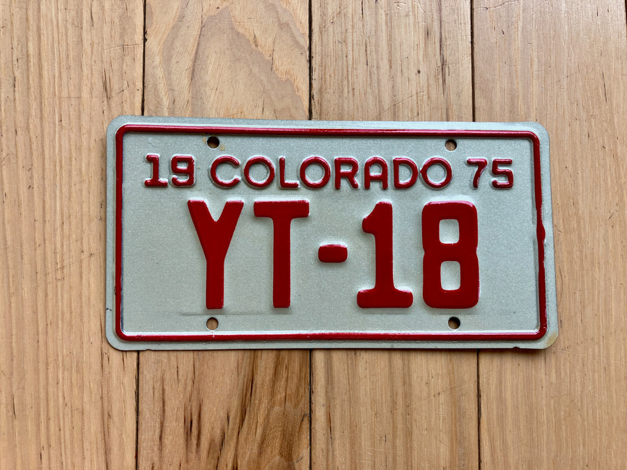 1975 Colorado Motorcycle License Plate