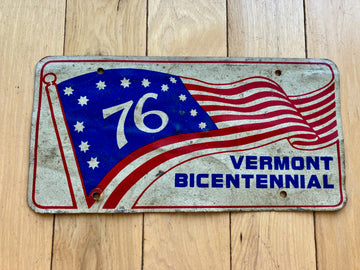 1976 Vermont Booster License Plate