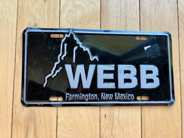Webb New Mexico Booster License Plate