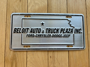 Beloit Auto & Truck Plaza Ford Chrysler Dodge Jeep Booster License Plate