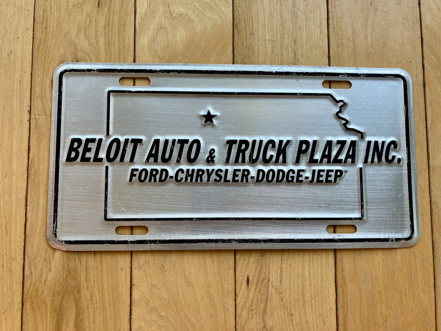 Beloit Auto & Truck Plaza Ford Chrysler Dodge Jeep Booster License Plate