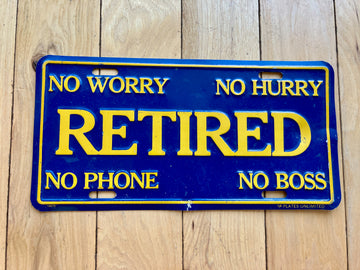 Retired Booster License Plate