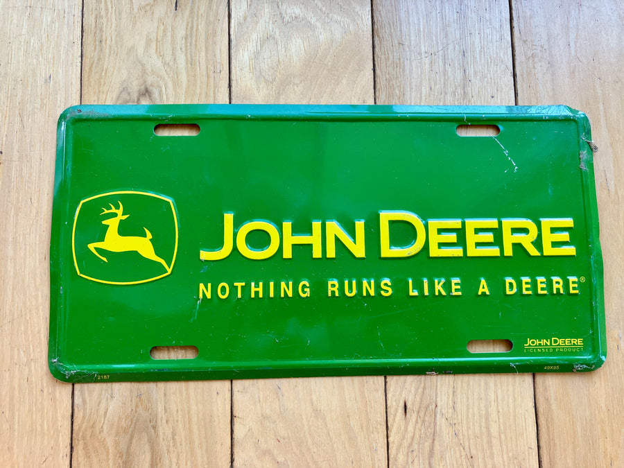 John Deere Booster License Plate