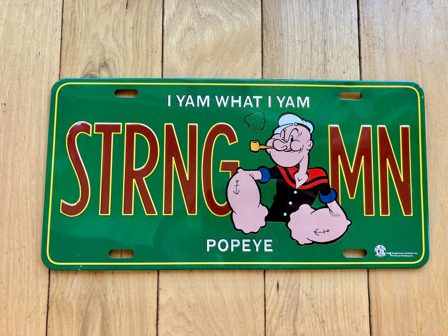 Popeye Booster License Plate
