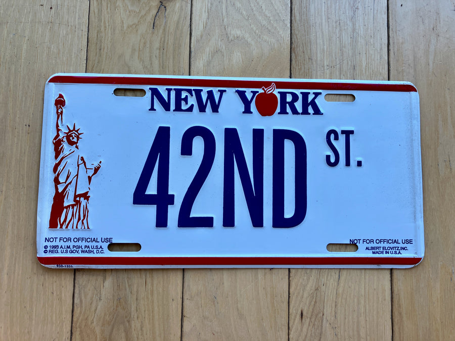 New York Booster License Plate