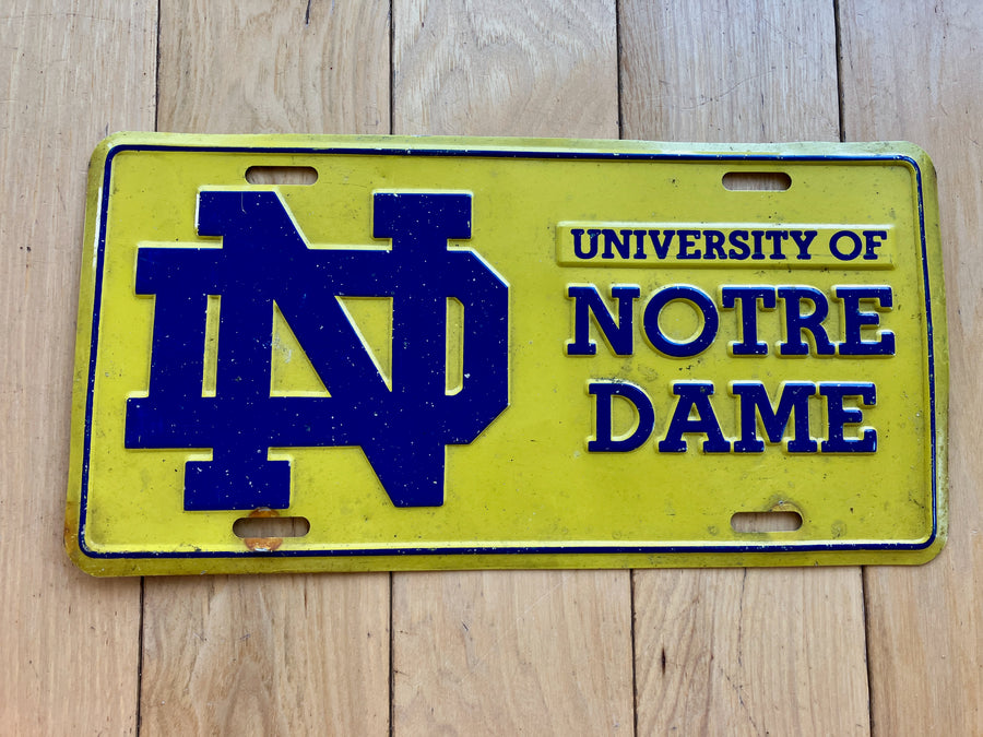 University of Notre Dame Booster License Plate