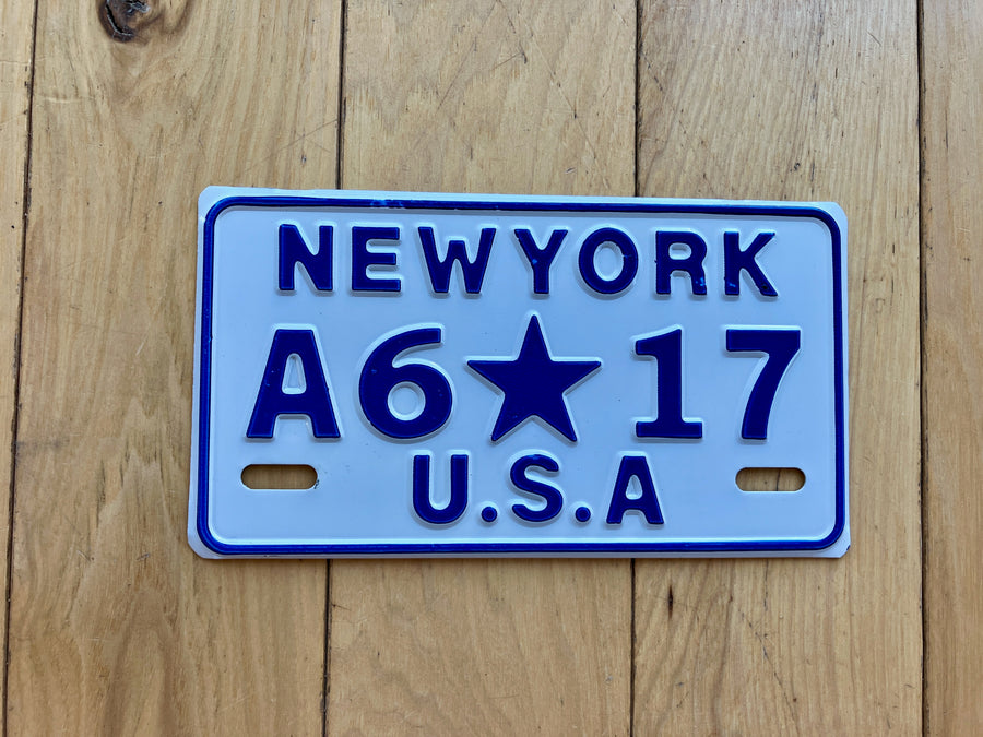 New York Commemorative Motorcycle Booster License Plate