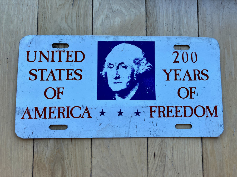 United States 200 Years Of Freedom Booster License Plate