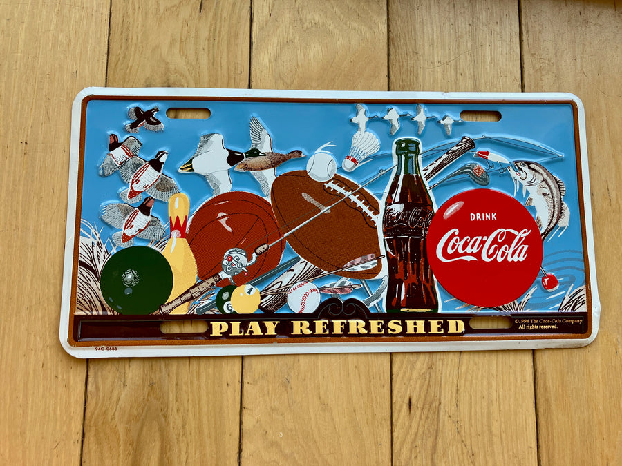 Coca Cola Play Refreshed Booster License Plate