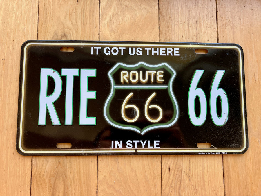 Route 66 Booster License Plate